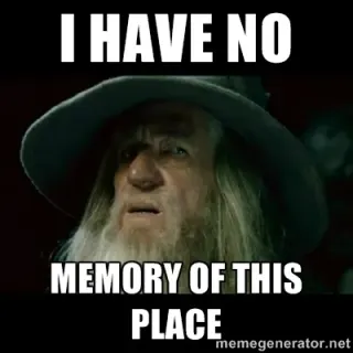Confused Gandalf meme card, common rarity