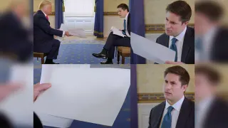 Confused Reporter Jonathan Swan meme card, rare rarity