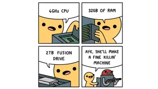 Core i9... Installed meme card, common rarity