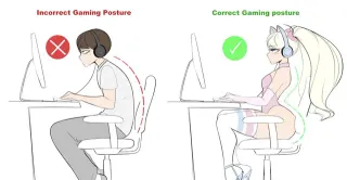 Correct Gaming Posture / Incorrect Gaming Posture meme card, common rarity
