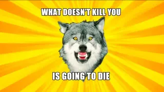 Courage Wolf meme card, legendary rarity