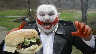 Crazy Hamburger meme card, common rarity