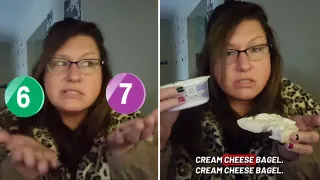 Cream Cheese Bagel Meme meme card, common rarity