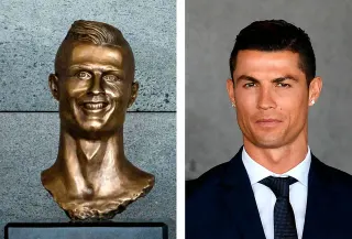 Cristiano Ronaldo Bust meme card, rare rarity