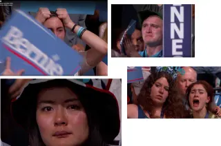 Crying Bernie Sanders Supporters meme card, common rarity