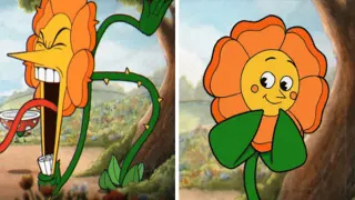 Cuphead Flower / Cagney Carnation meme card, common rarity