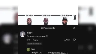 "Cuteness Overload!!!" LeBron James TikTok Comment meme card, common rarity