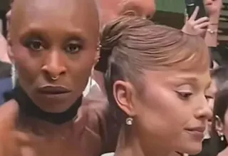 Cynthia Erivo Protecting Ariana Grande meme card, common rarity