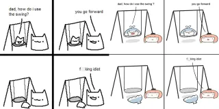 Carte meme Dad, How Do I Use The Swing?, rareté commune