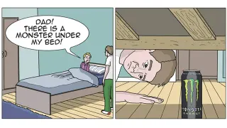 Carte meme Dad! There Is a Monster Under My Bed, rareté commune