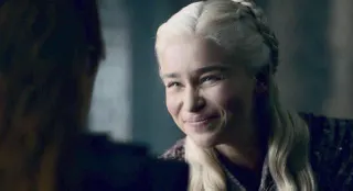 Daenerys Targaryen Squint meme card, rare rarity