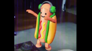 Dancing Hot Dog Snapchat Filter meme card, rare rarity
