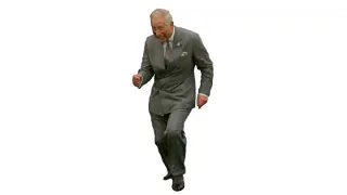 Dancing Prince Charles meme card, rare rarity