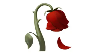 Carte meme Dead Rose Emoji, rareté rare