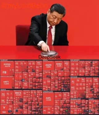 DeepSeek Causes Xi of Red meme card, common rarity