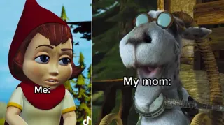 "Did I?" Goat (Hoodwinked!) meme card, common rarity