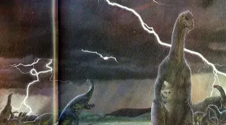 Dinosaur In The Rain meme card, common rarity