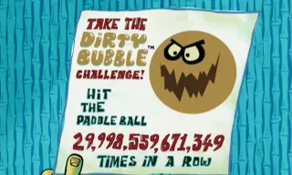 Dirty Bubble Challenge meme card, common rarity