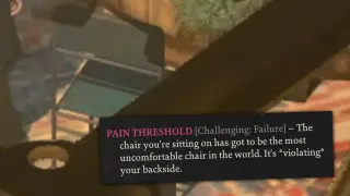 Disco Elysium Evrart's Chair meme card, common rarity