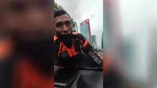 Dishub Officer Stuck on the Car Hood meme card, common rarity