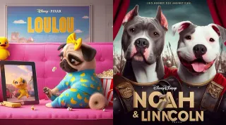 Disney Pixar AI Dog Trend meme card, common rarity