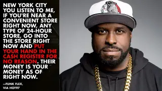 DJ Funk Flex "Put Your Hand In The Cash Register" meme card, common rarity