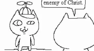 Do You Like My Silly Hat? / You Are An Enemy Of Christ meme card, common rarity