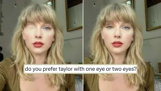 Do You Prefer Taylor With One Eye Or Two Eyes meme card, common rarity