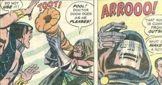 Doctor Doom Toots As He Pleases meme card, common rarity