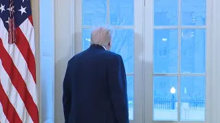 Carte meme Donald Trump Looking Out Window at Ballroom / What a View, rareté commune