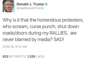 Donald Trump's "Sad" Tweets meme card, rare rarity