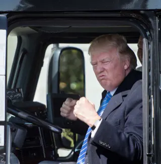 Donald Trump's Truck Photographs meme card, common rarity