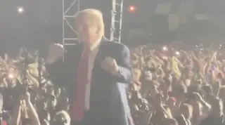 Donald Trump's "YMCA" Dance meme card, common rarity
