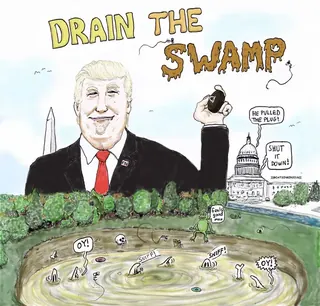 Drain the Swamp meme card, common rarity