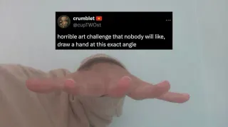 Carte meme Draw A Hand At This Angle, rareté commune