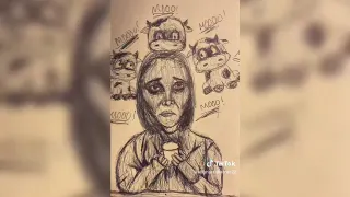Drawing Mental Illnesses (TikTok Trend) meme card, common rarity