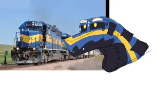 Drawing Trains As Dragons meme card, common rarity