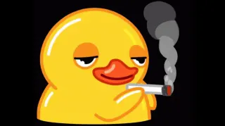 Duck Smoking GIF meme card, rare rarity