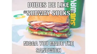 Dudes Be Like "Subway Sucks" meme card, rare rarity