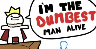 Dumbest Man Alive meme card, rare rarity