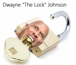 Dwayne "The Rock" Johnson Rhymes meme card, common rarity