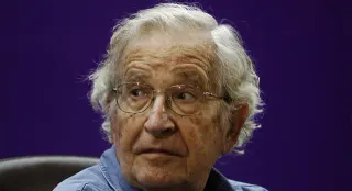 E-mailed Noam Chomsky meme card, common rarity