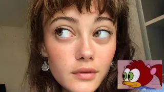 Ella Purnell's Eyes meme card, common rarity