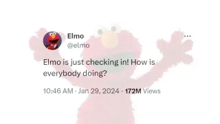 Elmo Is Just Checking In! meme card, common rarity