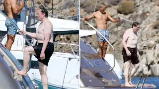Elon Musk Shirtless on a Yacht in Mykonos meme card, common rarity