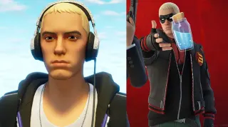Carte meme Eminem Fortnite Skin, rareté commune