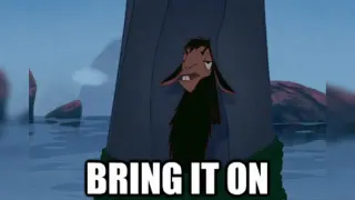 Carte meme Emperor’s New Groove’s Waterfall Scene / "Bring It On", rareté commune
