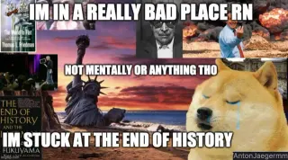 End of History (Francis Fukuyama) meme card, common rarity