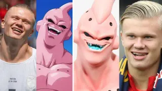 Erling Haaland Majin Buu Comparisons meme card, common rarity