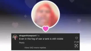 Even In the Fog Of War, A Tank Is Still Visible meme card, common rarity